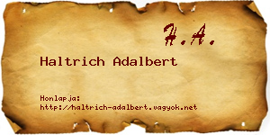 Haltrich Adalbert névjegykártya